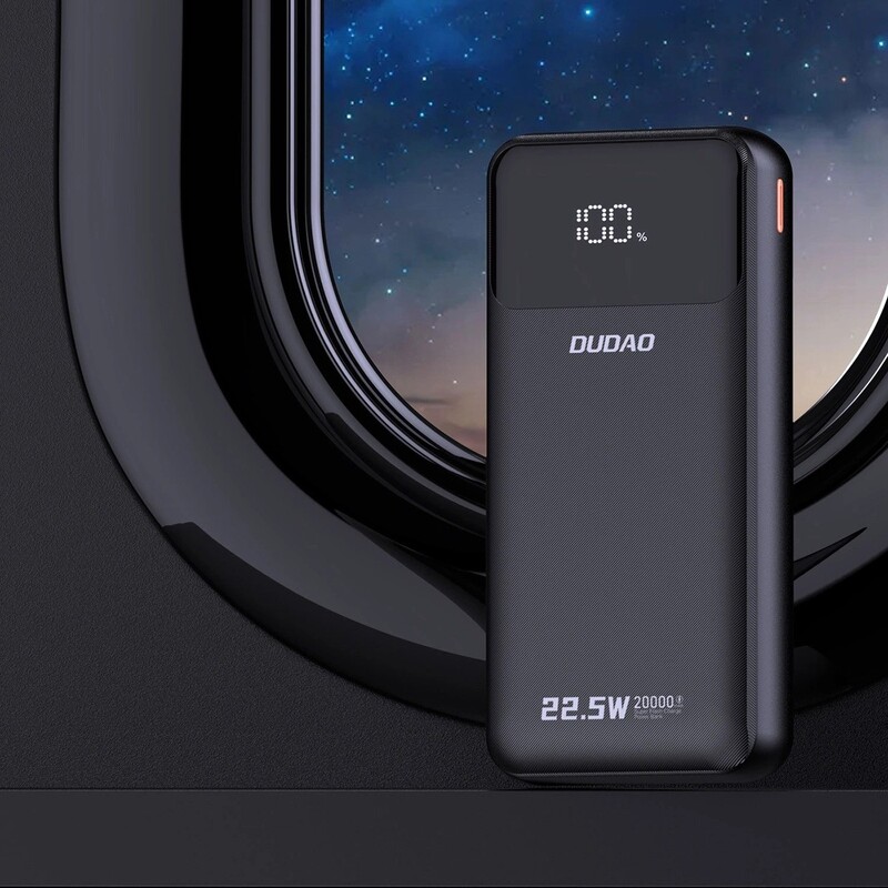 Універсальна мобільна батарея Dudao K15Pro 20000mAh 22.5W Black (6977196682430)