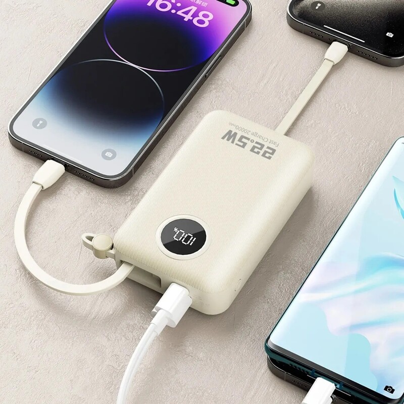 Універсальна мобільна батарея Dudao K14+ 20000mAh 22.5W White (6977196680023)
