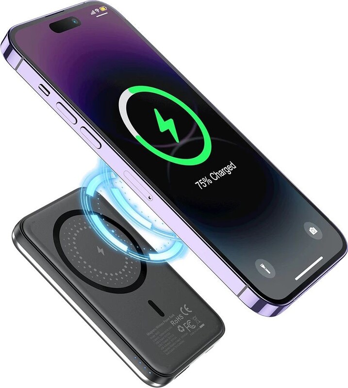 Універсальна мобільна батарея Choetech B655 MagSafe 5000 mAh Silver (6932112104779)