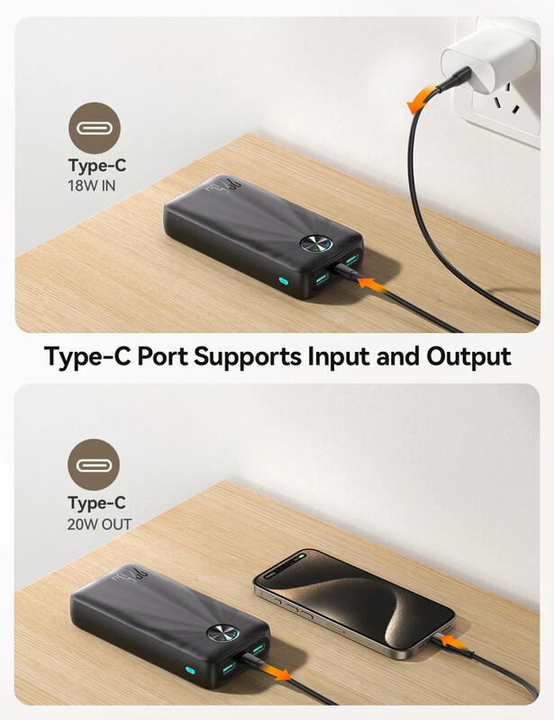 Універсальна мобільна батарея Joyroom 20000 mAh 22.5W Black (JR-QP191)