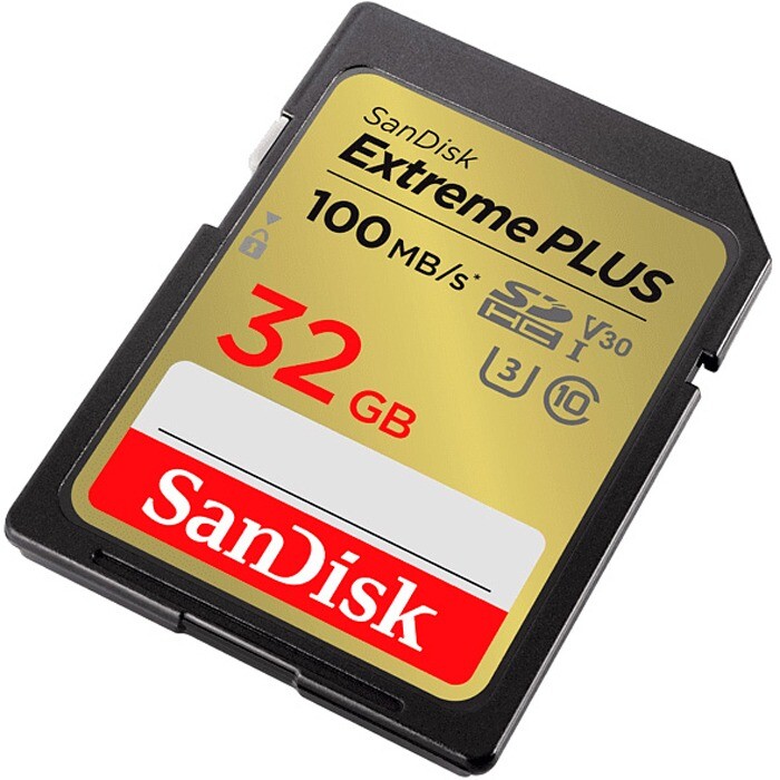 Карта пам`яті SDHC 32GB UHS-I/U3 Class 10 SanDisk Extreme Plus R100/W60MB/s (SDSDXWT-032G-GNCIN)