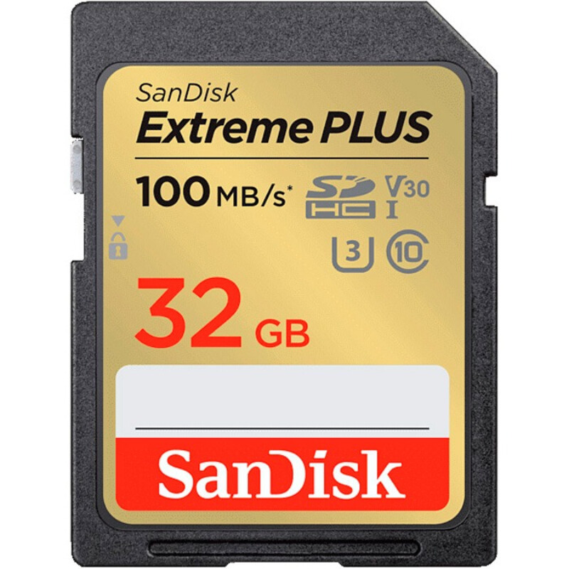 Карта пам`яті SDHC 32GB UHS-I/U3 Class 10 SanDisk Extreme Plus R100/W60MB/s (SDSDXWT-032G-GNCIN)