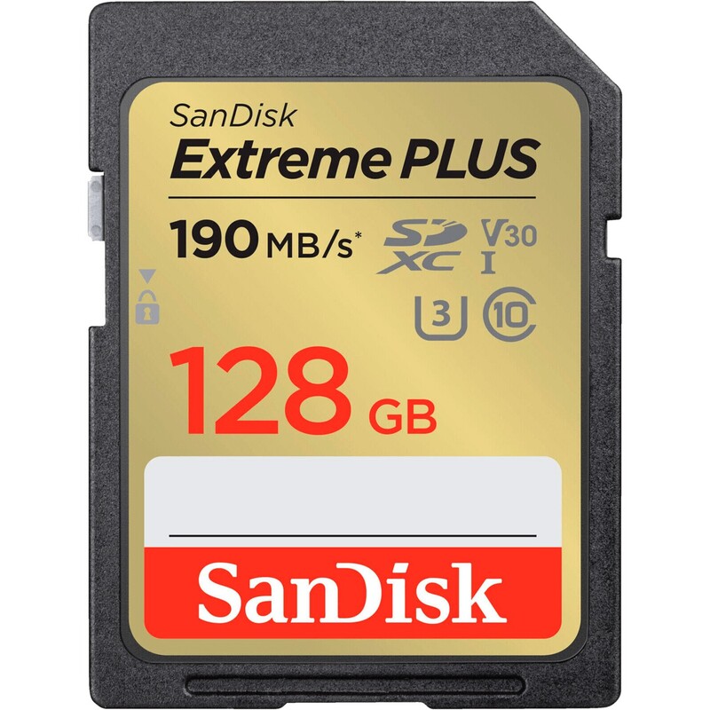 Карта памяти SDXC 128GB UHS-I/U3 Class 10 SanDisk Extreme Plus R190/W90MB/s (SDSDXWA-128G-GNCIN)