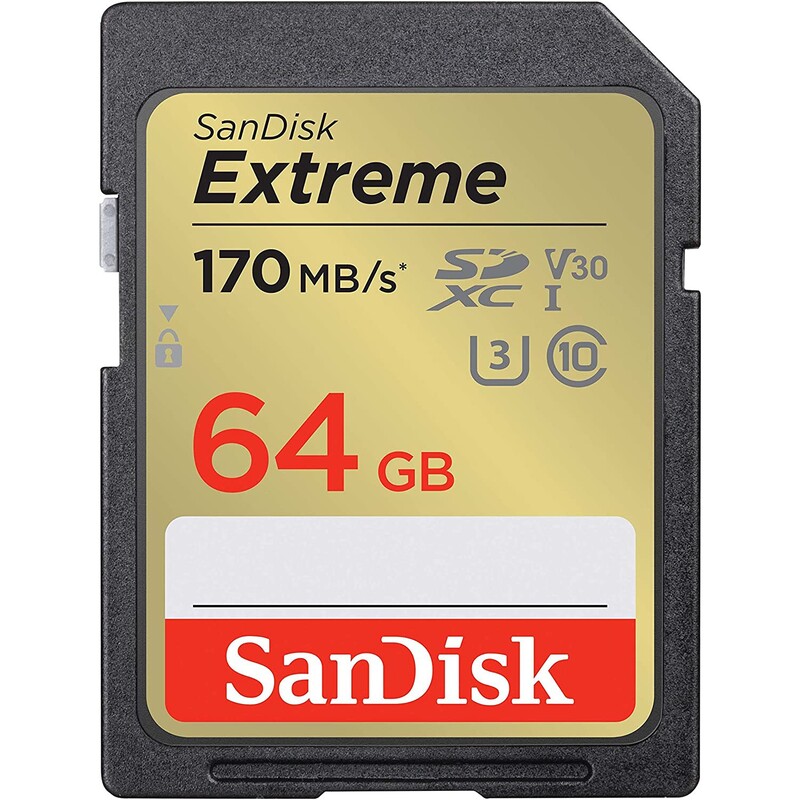 Карта пам`яті SDXC 64GB UHS-I/U3 Class 10 SanDisk Extreme R170/W80MB/s (SDSDXV2-064G-GNCIN)