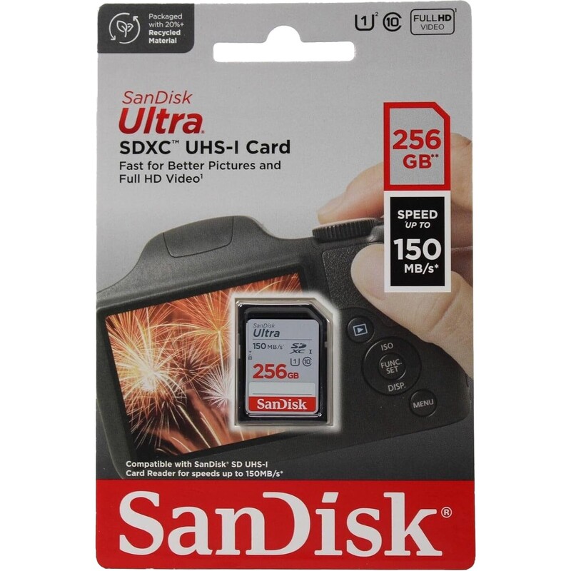 Карта пам`яті SDXC 256GB UHS-I Class 10 SanDisk Ultra R150MB/s (SDSDUNC-256G-GN6IN)