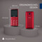 Фото - Мобiльний телефон Panasonic KX-TU155 Dual Sim Red (KX-TU155EXRN) | click.ua