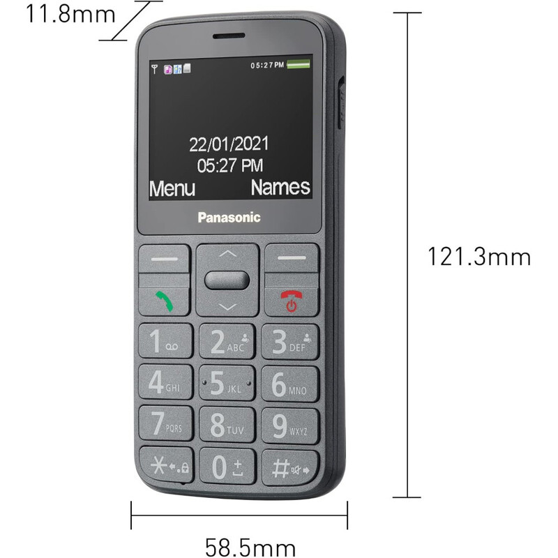 Мобiльний телефон Panasonic KX-TU160 Grey (KX-TU160EXG)