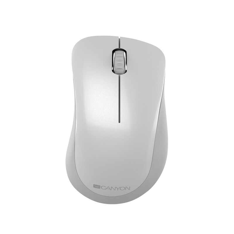 Мишка бездротова Canyon CNE-CMSW11PW Pearl White/Grey USB