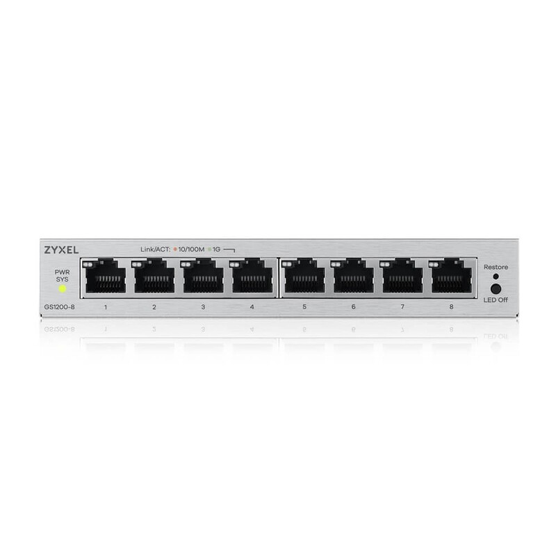 Коммутатор ZYXEL GS1200-8 v3 (GS1200-8V3-EU0101F)