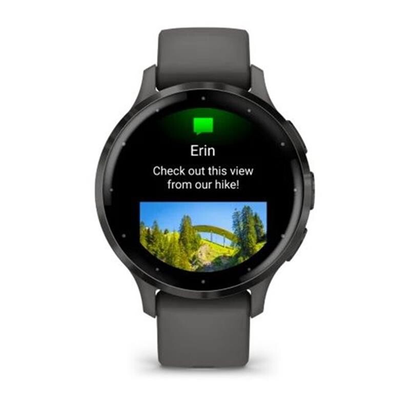 Смарт-годинник Garmin Venu 3s Slate Stainless Steel Bezel with Pebble Gray and Silicone Band (010-02785-00)