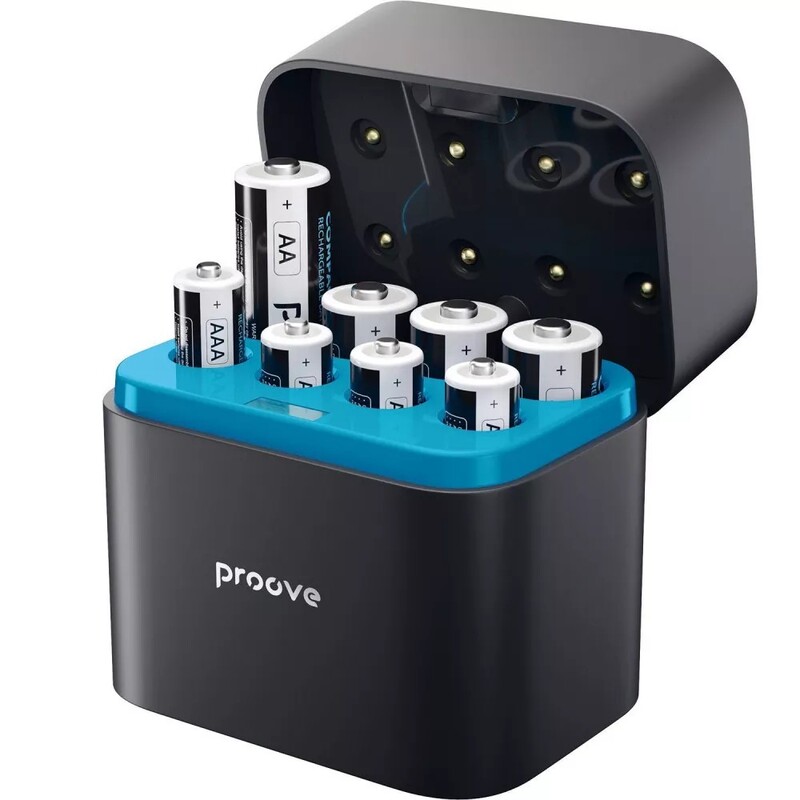 Заряднoe устройство Proove Compact Station 8pcs (4xAAA + 4xAA) Black (RBCS00000001)