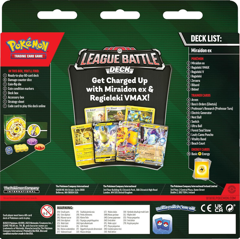 Коллекционная карточная игра Pokemon: Miraidon ex League Battle Deck