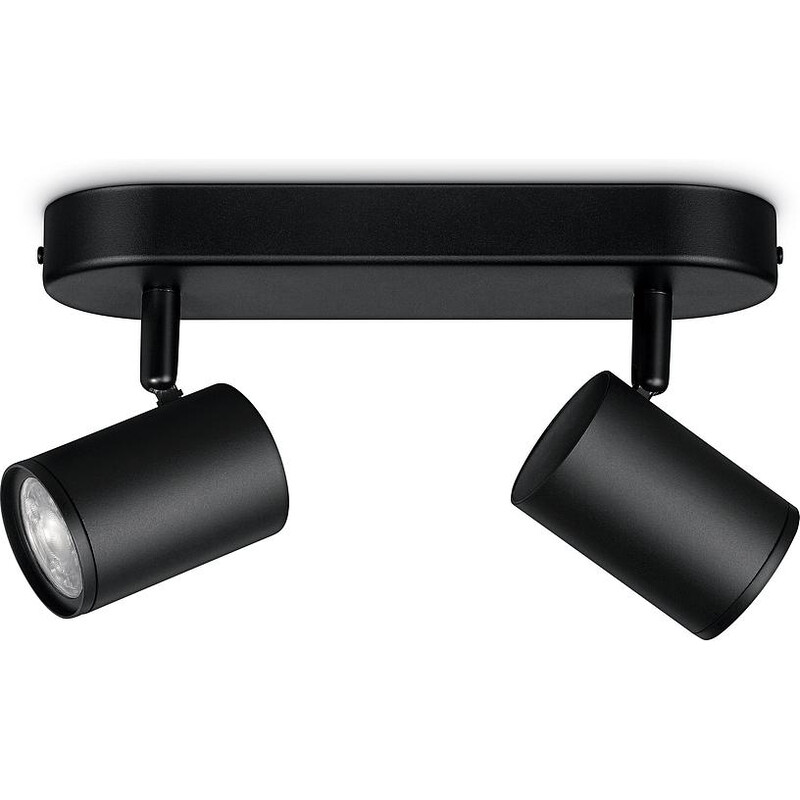 Светильник точечный накладной умный WiZ Imageo Spots 2х5W 2200-6500K RGB Wi-Fi Black (929002659101)