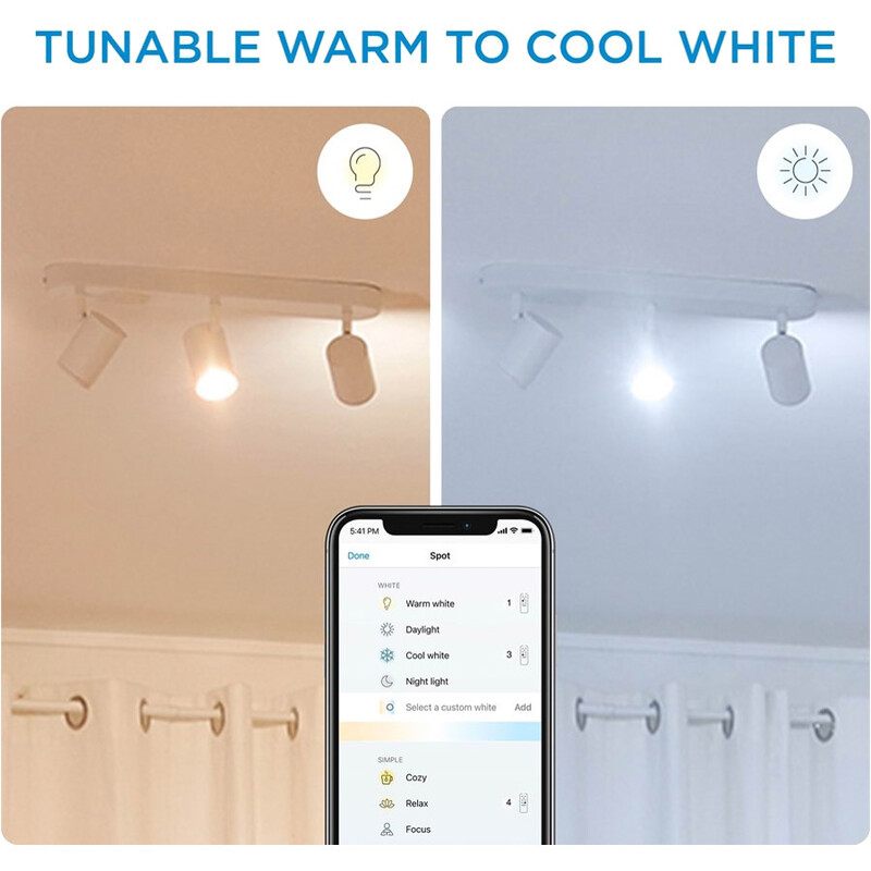 Светильник точечный накладной умный WiZ Imageo Spots 3х5W 2200-6500K RGB Wi-Fi White (929002658901)