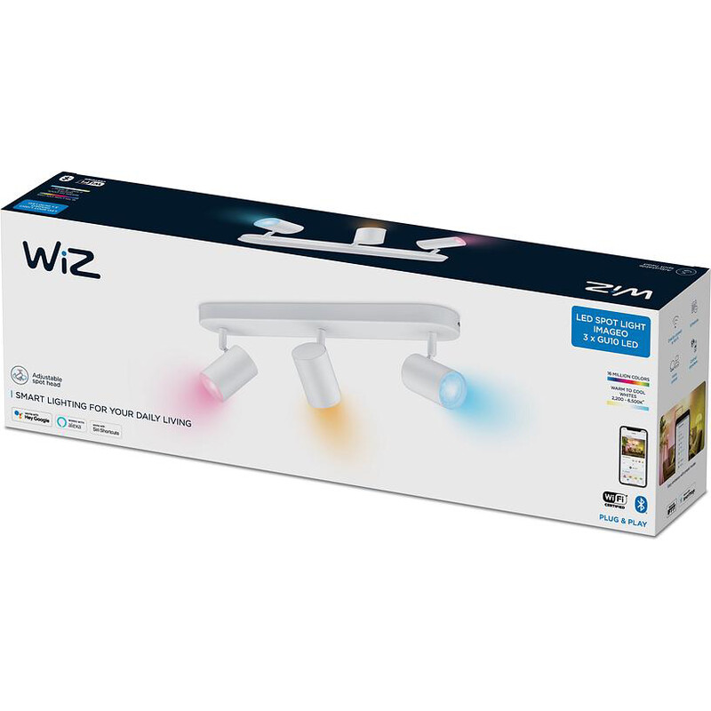 Светильник точечный накладной умный WiZ Imageo Spots 3х5W 2200-6500K RGB Wi-Fi White (929002658901)