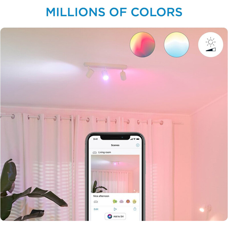 Светильник точечный накладной умный WiZ Imageo Spots 3х5W 2200-6500K RGB Wi-Fi White (929002658901)