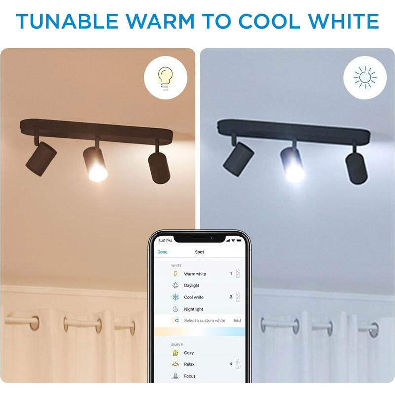 Светильник точечный накладной умный WiZ Imageo Spots 3х5W 2200-6500K RGB Wi-Fi Black (929002659201)