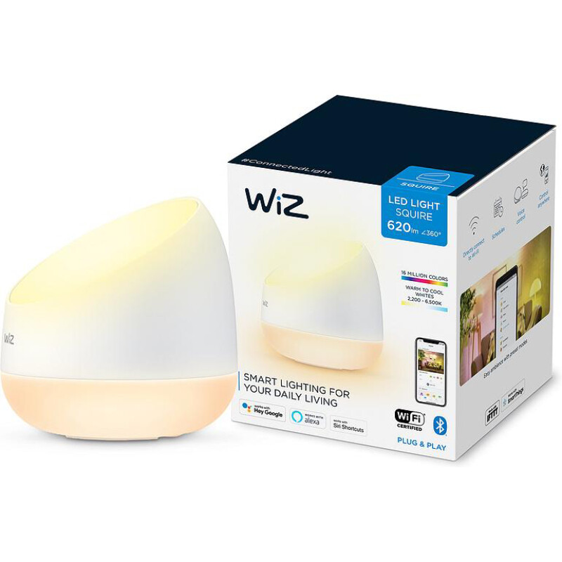 Настольная лампа WiZ Squire LED 9W 2200-6500K RGB Wi-Fi White (929002690301)
