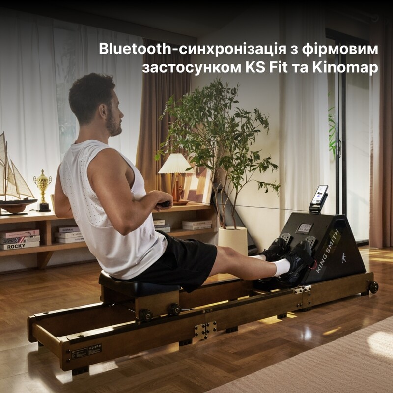 Гребный тренажер KingSmith WR20 Walnut Wood