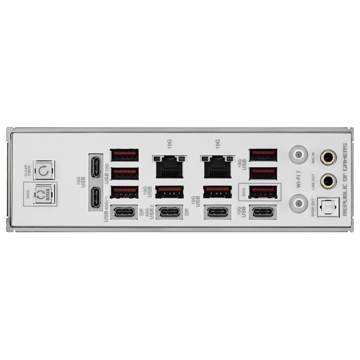 Материнська плата Asus ROG X870E Crosshair Glacial WiFi Socket AM5