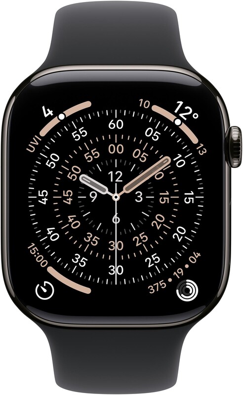 Смарт-часы Apple Watch Series 11 GPS + Cellular 46mm Slate Titanium Case with Black Sport Band - S/M (MFD14RK/A)