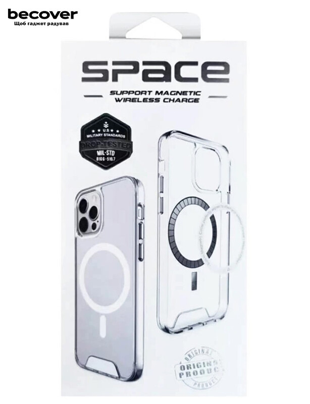 Чохол-накладка BeCover Space Case MagSafe для Apple iPhone 17e Transparancy (715143)