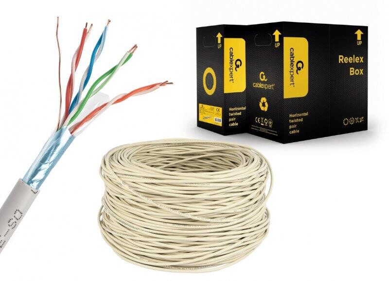 Кабель вита пара Cablexpert (UPC-6004SE-SOL/100) CAT6, алюміній під міддю (CCA з AWG24), неекранований, 100м