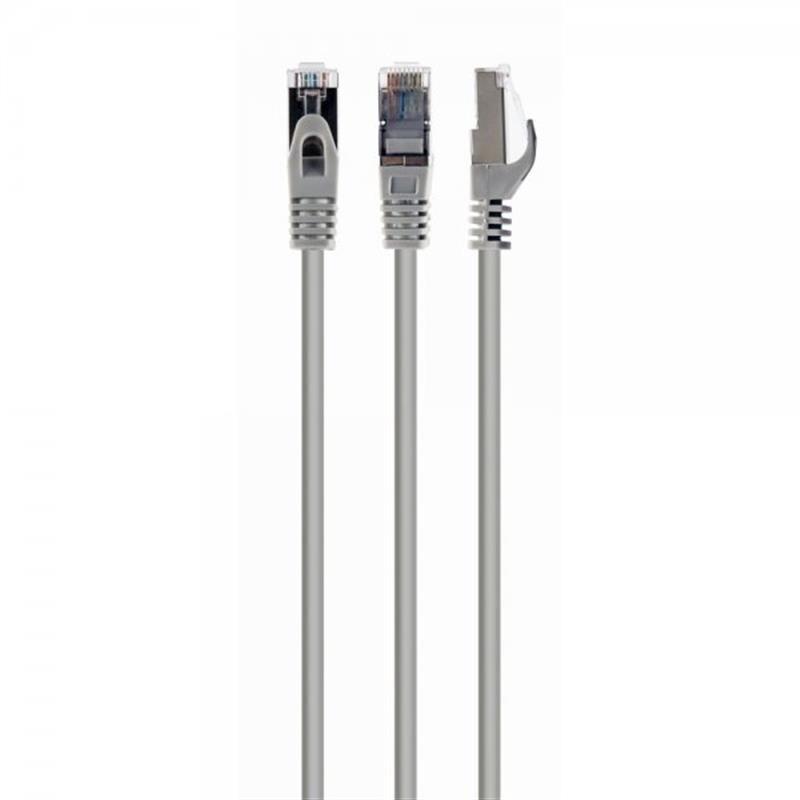 Патч-корд S/FTP Cablexpert (PP6A-LSZHCU-7.5M) cat.6a, литий, 50u "штекер із засувкою, 7.5м, сірий