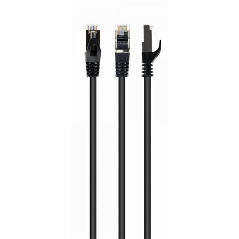 Патч-корд S/FTP Cablexpert (PP6A-LSZHCU-BK-15M) cat.6a, литой, 50u "штекер с защелкой, 15м, черный