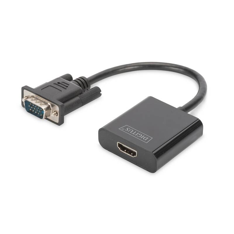 Адаптер Digitus VGA-HDMI (M/F), 0.15 м, Black (DA-70473)