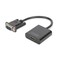Фото - Адаптер Digitus VGA-HDMI (M/F), 0.15 м, Black (DA-70473) | click.ua