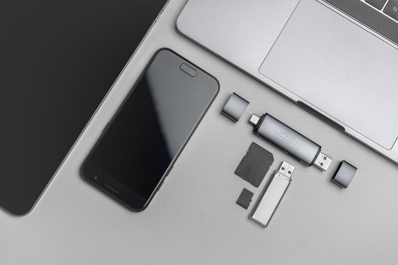 Картридер Digitus 3-в-1 Silver (DA-70886)