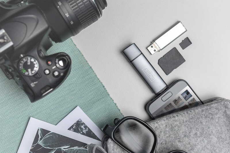Картридер Digitus 3-в-1 Silver (DA-70886)