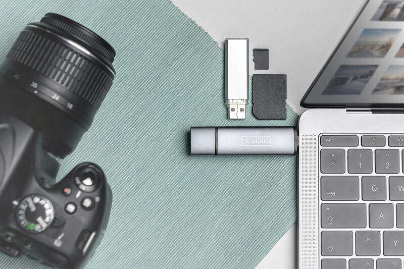 Картридер Digitus 3-в-1 Silver (DA-70886)
