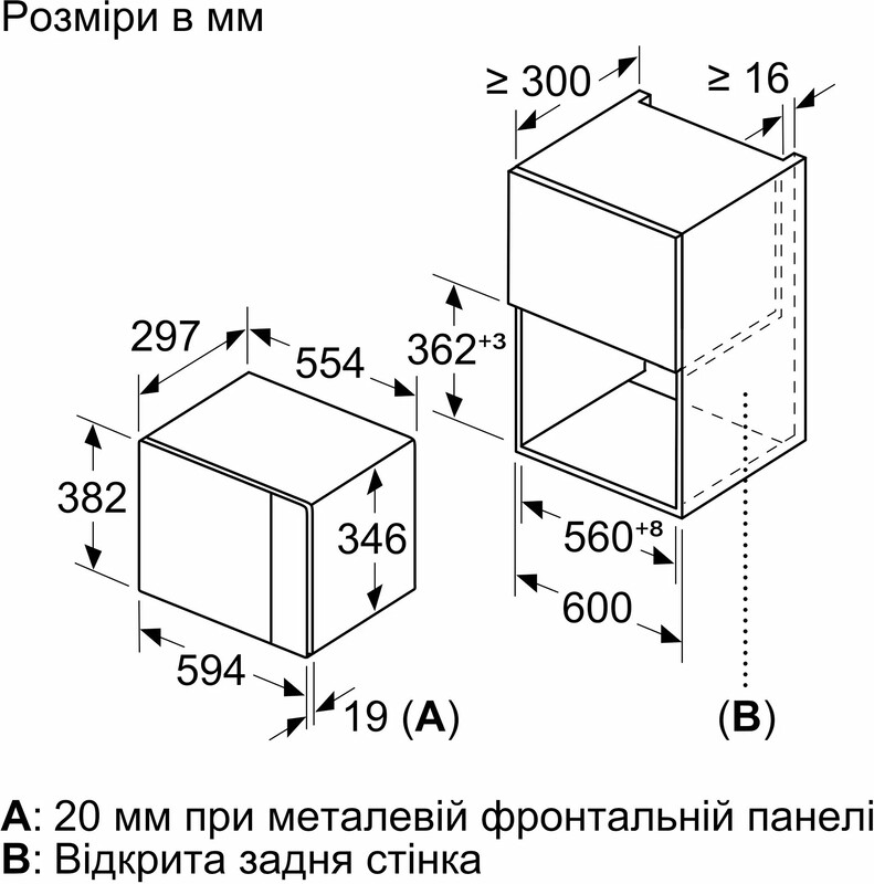 Встраиваемая микроволновая печь Bosch BFL524MW2