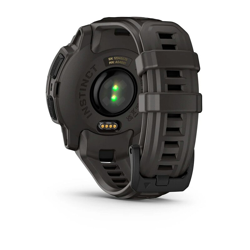 Смарт-годинник Garmin Instinct E 45 mm Black Bezel with Charcoal Silicone Band (010-02933-00)
