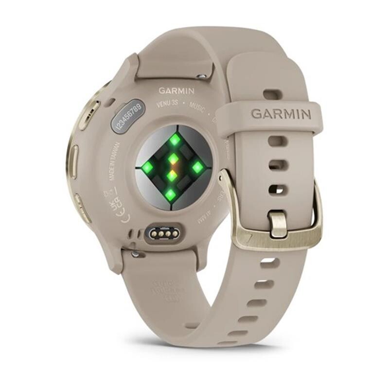 Смарт-годинник Garmin Venu 3s Soft Gold Stainless Steel Bezel with French Gray Case and Silicone Band (010-02785-02)