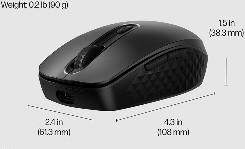 Мишка бездротова HP 690 Rechargeable Black Bluetooth (7M1D4AA)