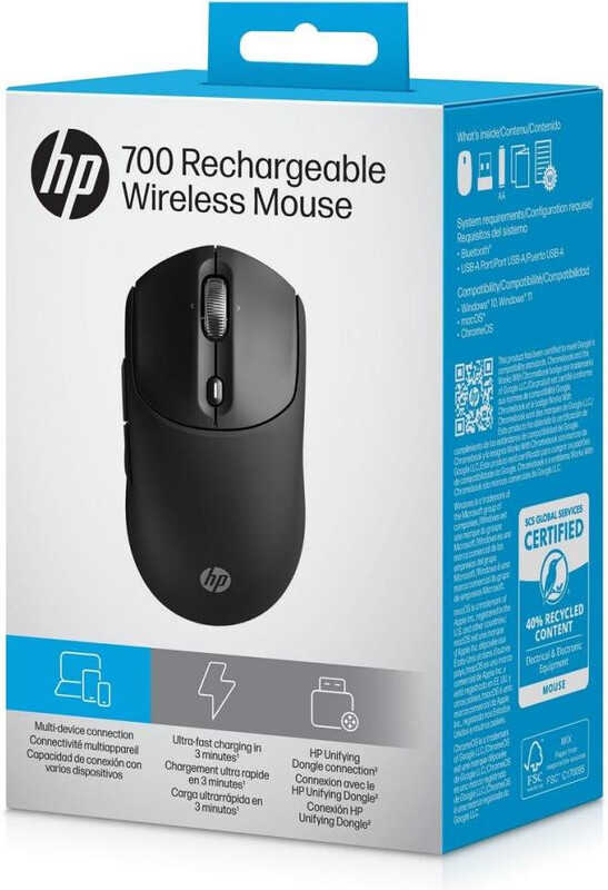 Мишка бездротова HP 700 Rechargeable Black Wireless (AZ7B0AA)