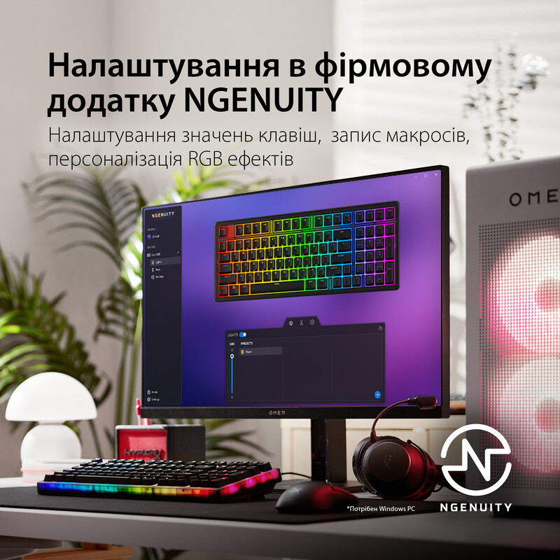Клавиатура HyperX Origins 2 65 HX Red USB Black (B4QS3AA)