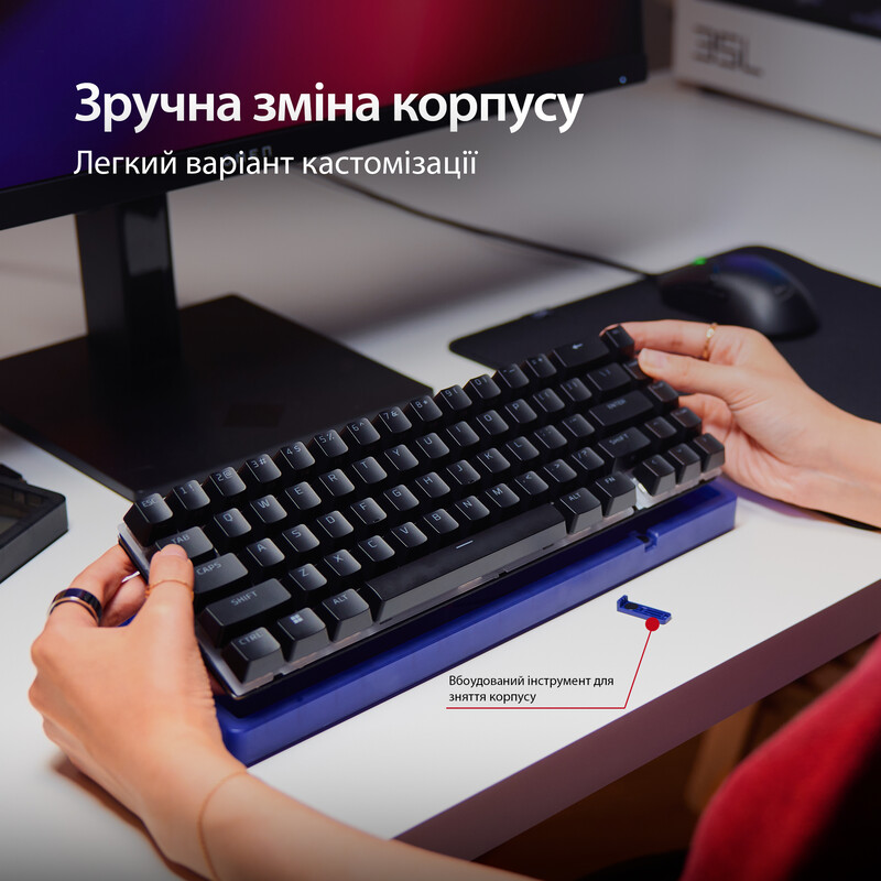 Клавиатура HyperX Origins 2 65 HX Red USB Black (B4QS3AA)