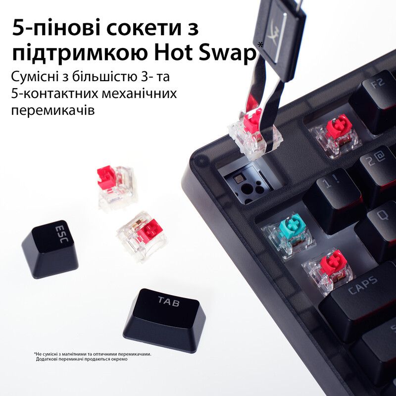 Клавиатура HyperX Origins 2 65 HX Red USB Black (B4QS3AA)
