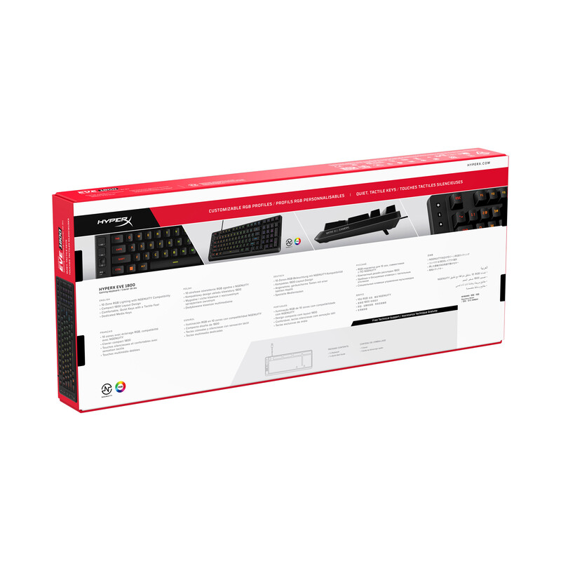 Клавиатура HyperX Eve 1800 USB Black (B7JE0AA)