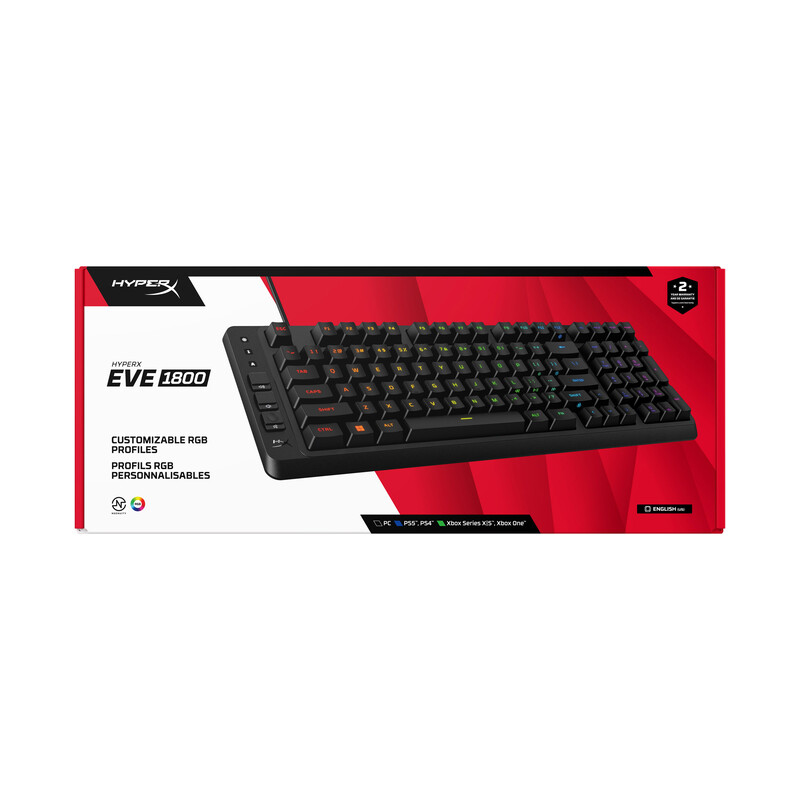 Клавиатура HyperX Eve 1800 USB Black (B7JE0AA)