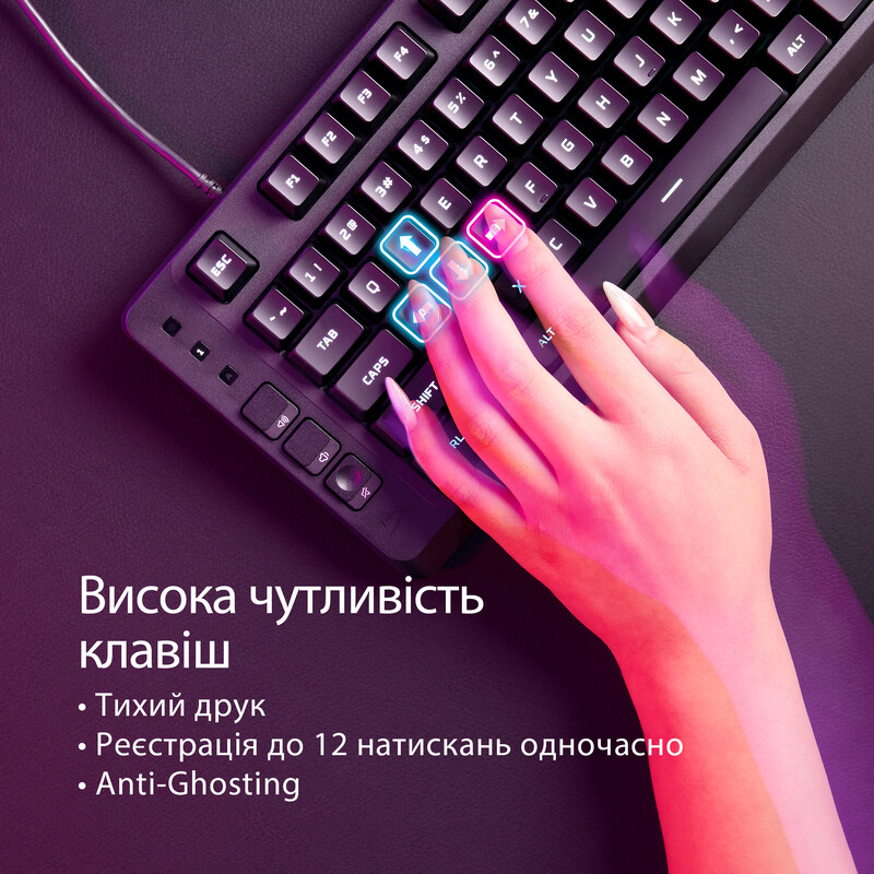 Клавиатура HyperX Eve 1800 USB Black (B7JE0AA)