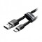 Фото - Кабель Baseus Cafule USB-USB-C, 1м Grey/Black (CATKLF-BG1)_ | click.ua