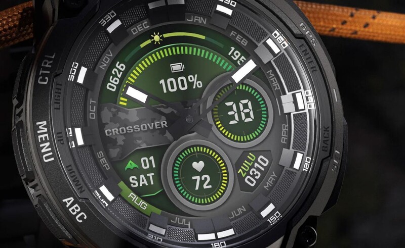 Смарт-часы Garmin Instinct Crossover AMOLED Tactical Black with Black Silicone (010-03398-42)