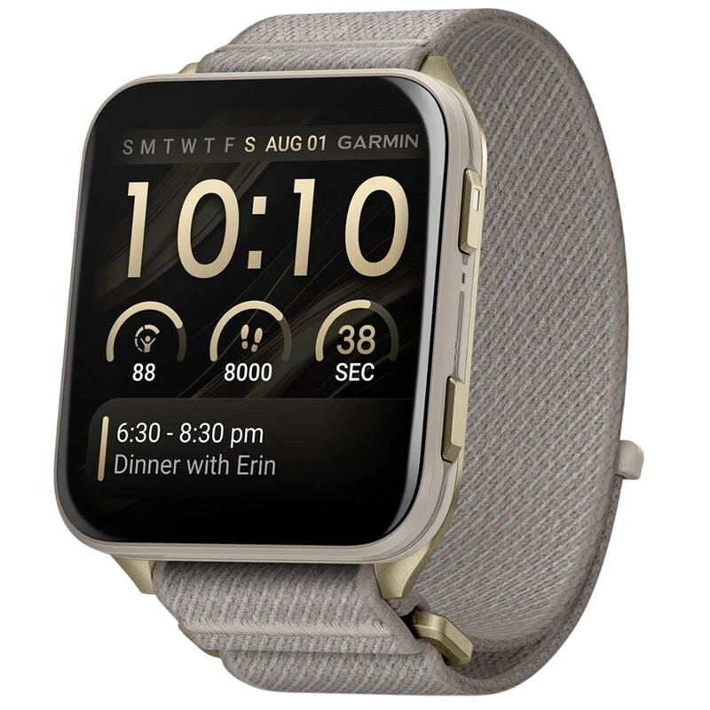 Смарт-годинник Garmin Venu X1 Soft Gold Titanium with French Grey Nylon (010-02980-33)