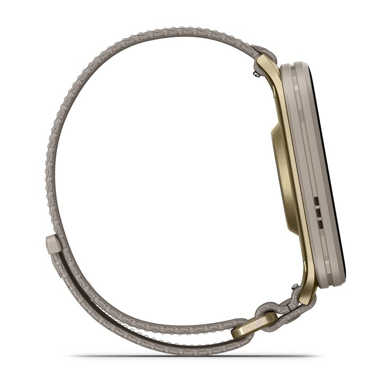 Смарт-годинник Garmin Venu X1 Soft Gold Titanium with French Grey Nylon (010-02980-33)