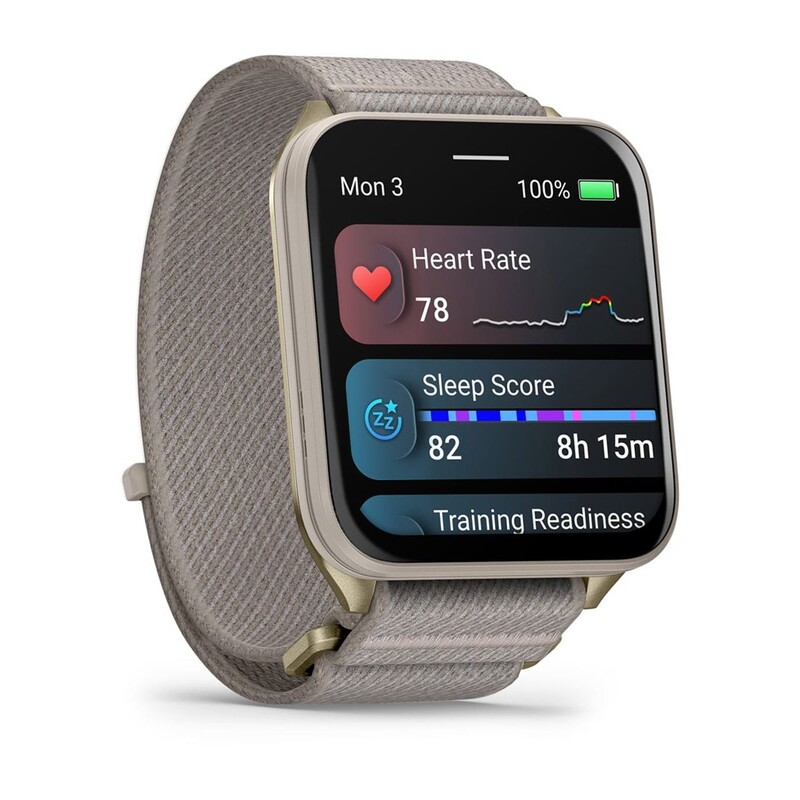Смарт-годинник Garmin Venu X1 Soft Gold Titanium with French Grey Nylon (010-02980-33)
